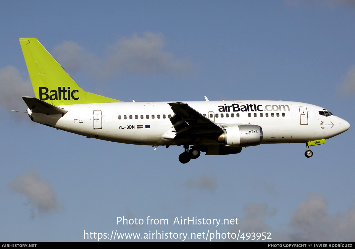 Aircraft Photo of YL-BBM | Boeing 737-522 | AirBaltic | AirHistory.net #493952