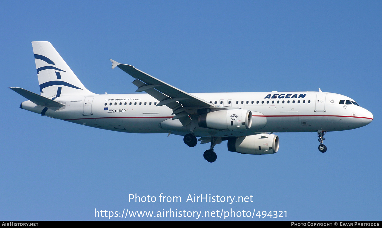 Aircraft Photo of SX-DGR | Airbus A320-232 | Aegean Airlines | AirHistory.net #494321