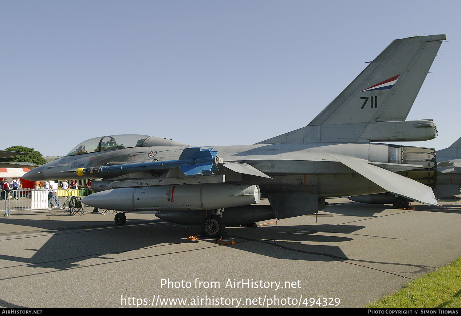 Aircraft Photo of 711 | General Dynamics F-16BM Fighting Falcon | Norway - Air Force | AirHistory.net #494329