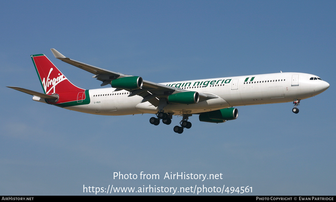 Aircraft Photo of G-VBUS | Airbus A340-311 | Virgin Nigeria Airways | AirHistory.net #494561