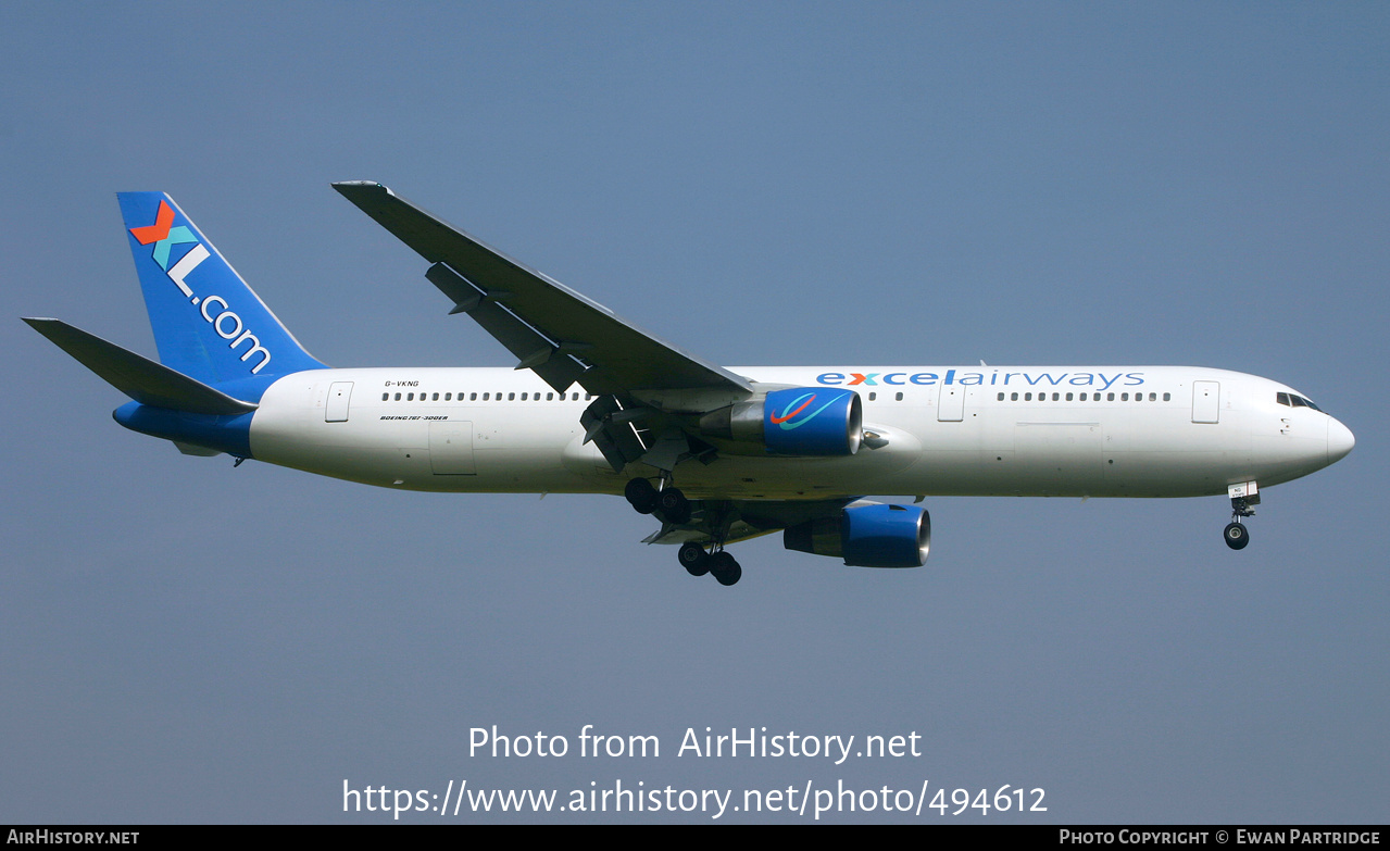 Aircraft Photo of G-VKNG | Boeing 767-3Z9/ER | Excel Airways | AirHistory.net #494612