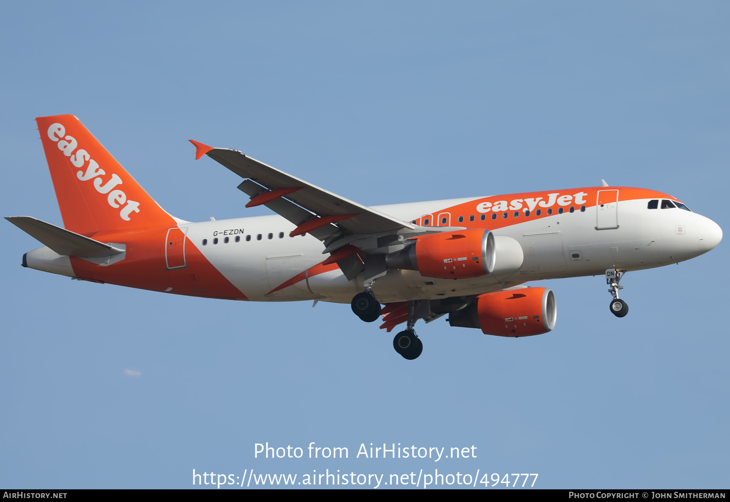 Aircraft Photo of G-EZDN | Airbus A319-111 | EasyJet | AirHistory.net #494777