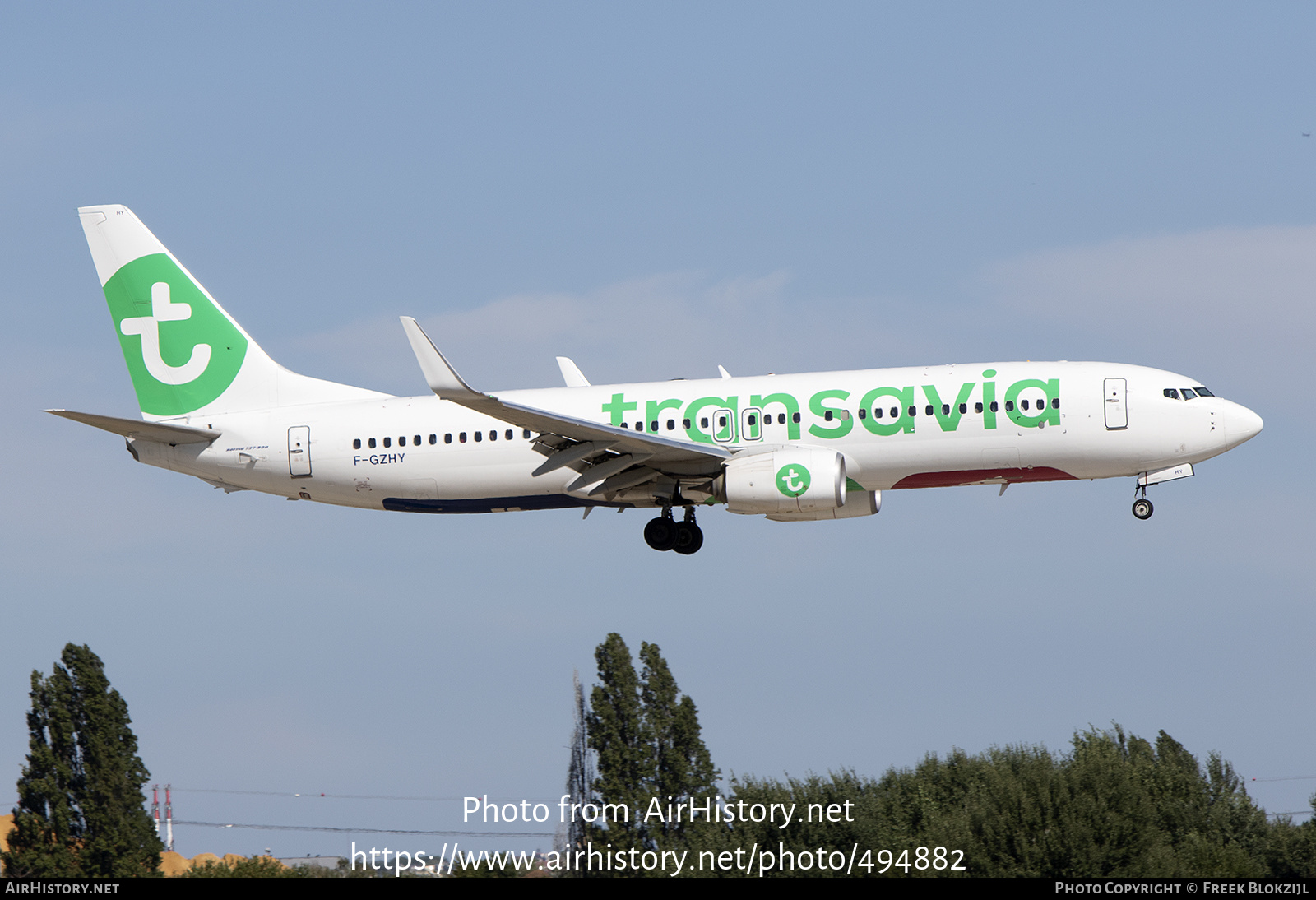 Aircraft Photo of F-GZHY | Boeing 737-8K2 | Transavia | AirHistory.net #494882