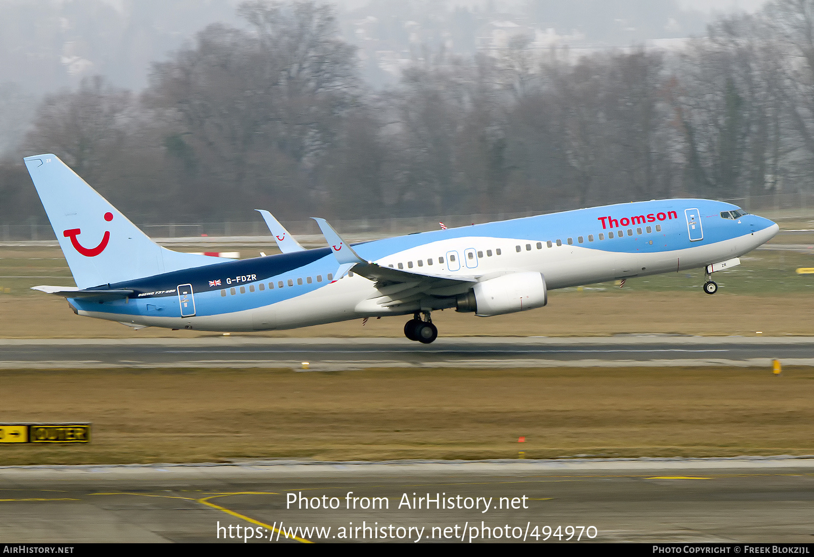 Aircraft Photo of G-FDZR | Boeing 737-8K5 | Thomson Airways | AirHistory.net #494970