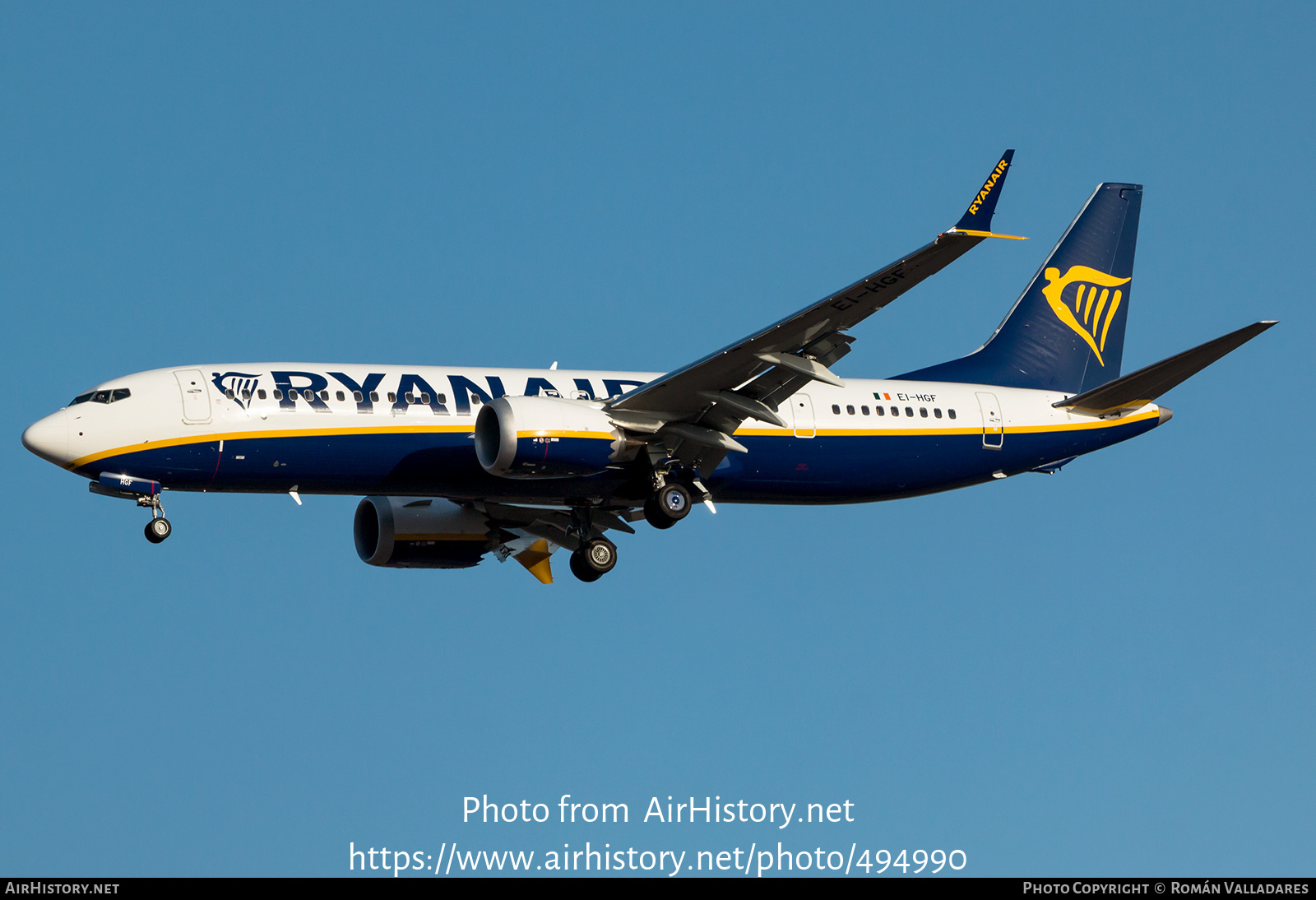 Aircraft Photo of EI-HGF | Boeing 737-8 Max 8 | Ryanair | AirHistory.net #494990