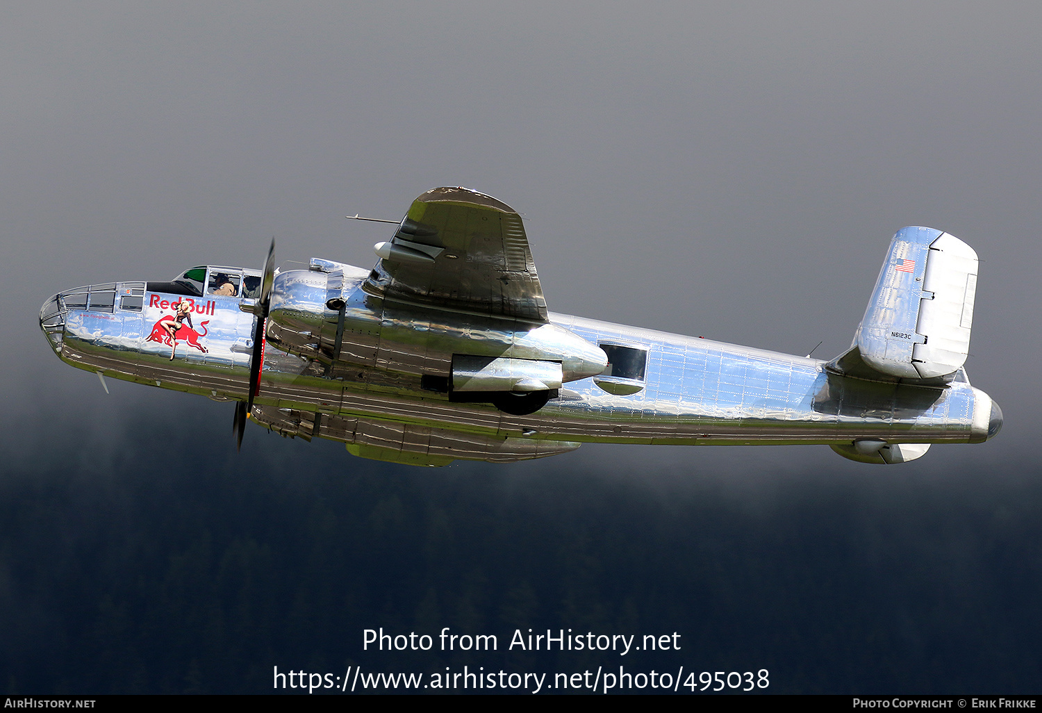 Aircraft Photo of N6123C | North American B-25J Mitchell | Red Bull | AirHistory.net #495038