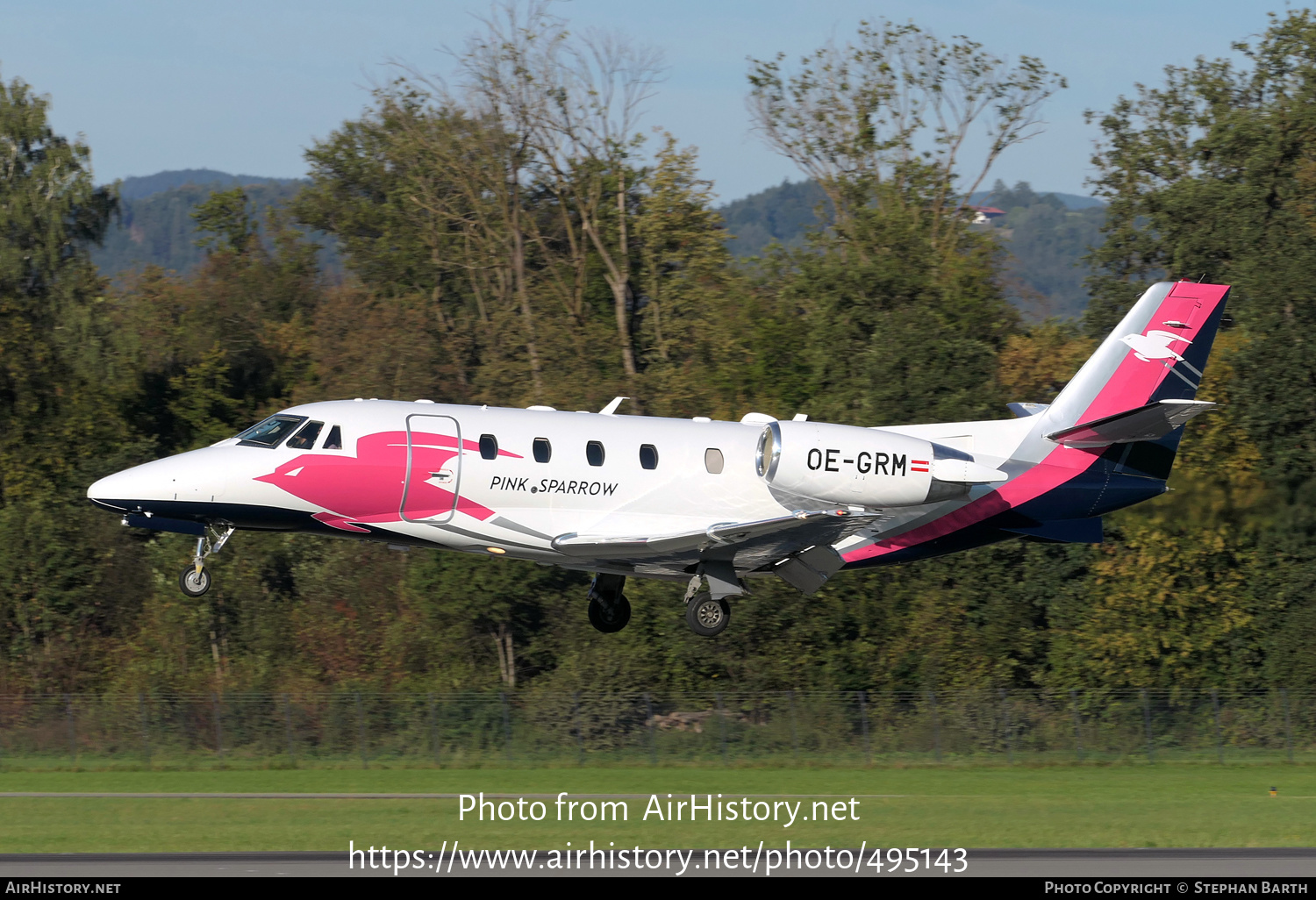 Aircraft Photo of OE-GRM | Cessna 560XL Citation XLS+ | Pink Sparrow | AirHistory.net #495143