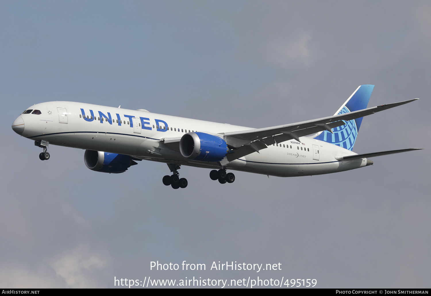 Aircraft Photo of N29984 | Boeing 787-9 Dreamliner | United Airlines | AirHistory.net #495159