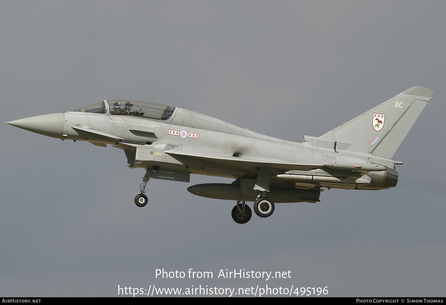 Aircraft Photo of ZJ800 | Eurofighter EF-2000 Typhoon T1 | UK - Air Force | AirHistory.net #495196