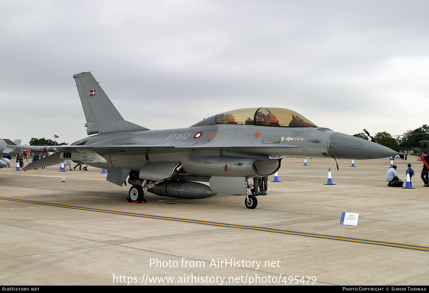 Aircraft Photo of ET-612 | General Dynamics F-16BM Fighting Falcon | Denmark - Air Force | AirHistory.net #495479