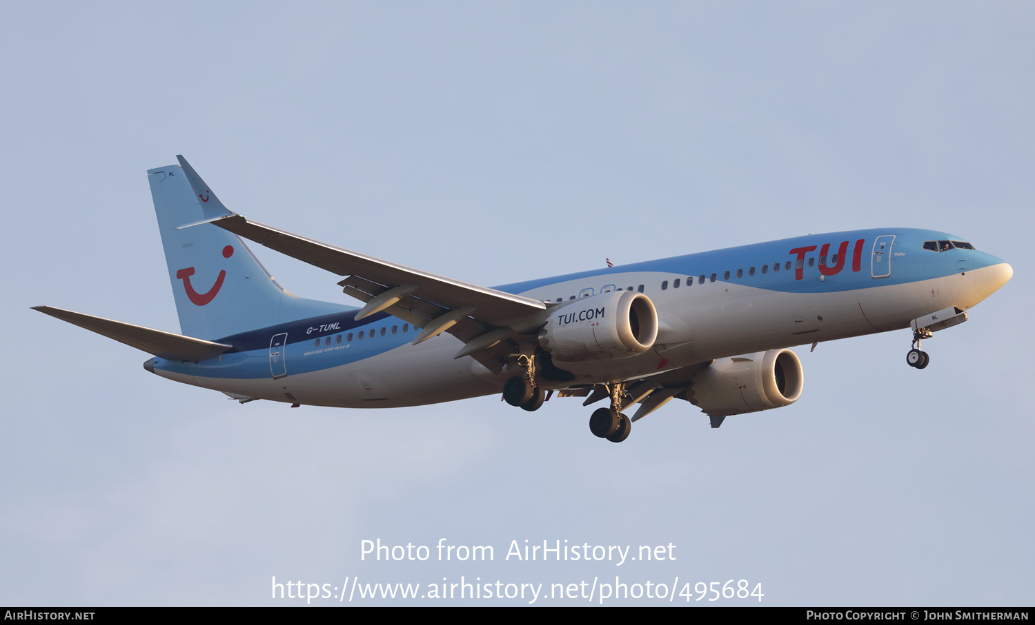 Aircraft Photo of G-TUML | Boeing 737-8 Max 8 | TUI | AirHistory.net #495684