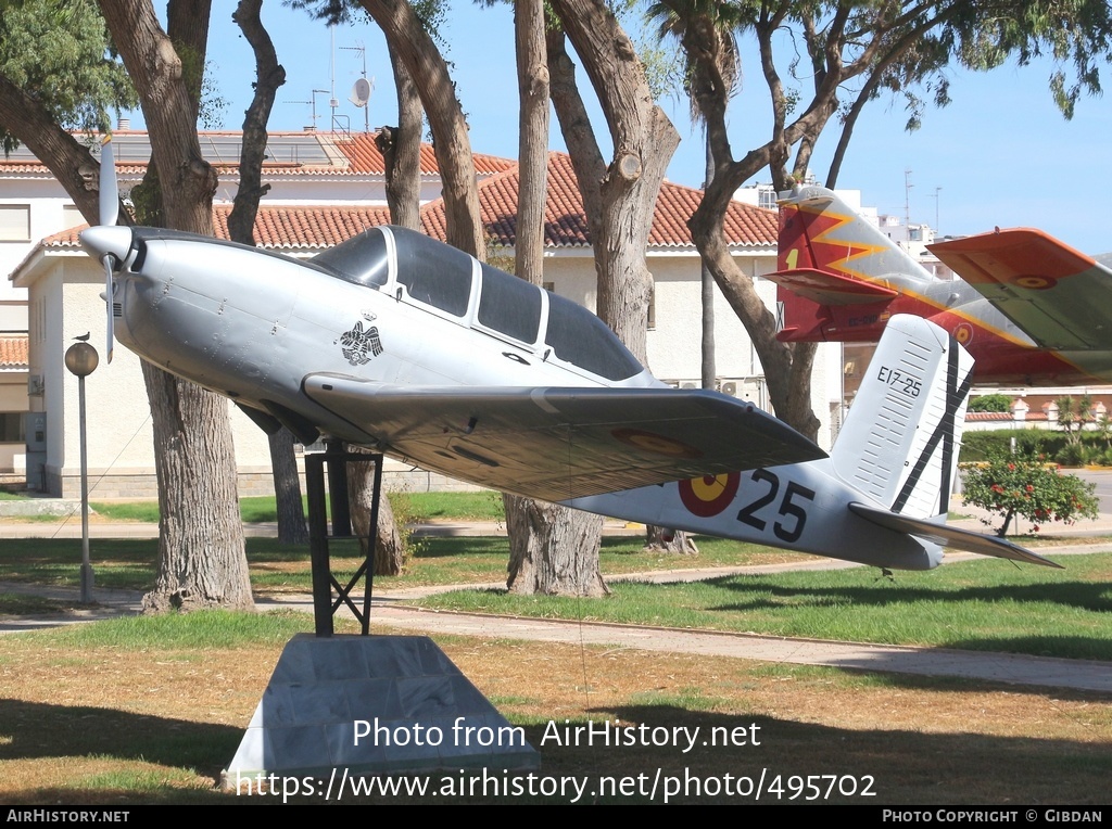 Aircraft Photo of E.17-25 | Beech T-34A Mentor | Spain - Air Force | AirHistory.net #495702