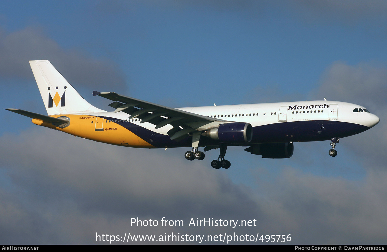 Aircraft Photo of G-MONR | Airbus A300B4-605R | Monarch Airlines | AirHistory.net #495756