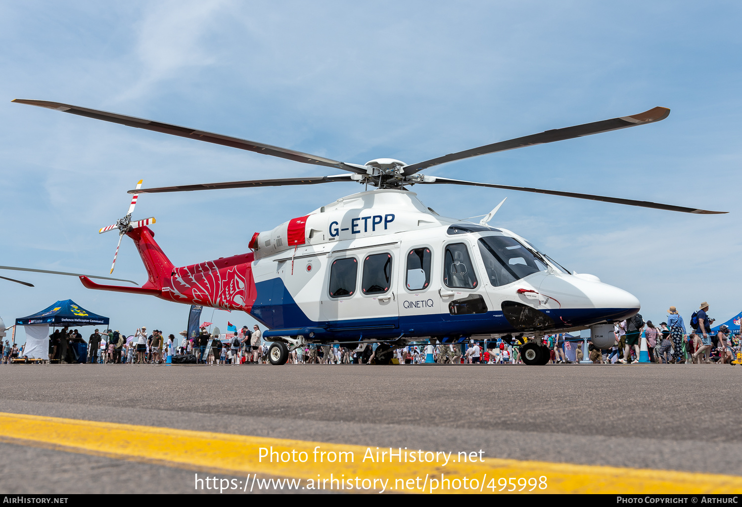 Aircraft Photo of G-ETPP | AgustaWestland AW-139 | QinetiQ | AirHistory.net #495998