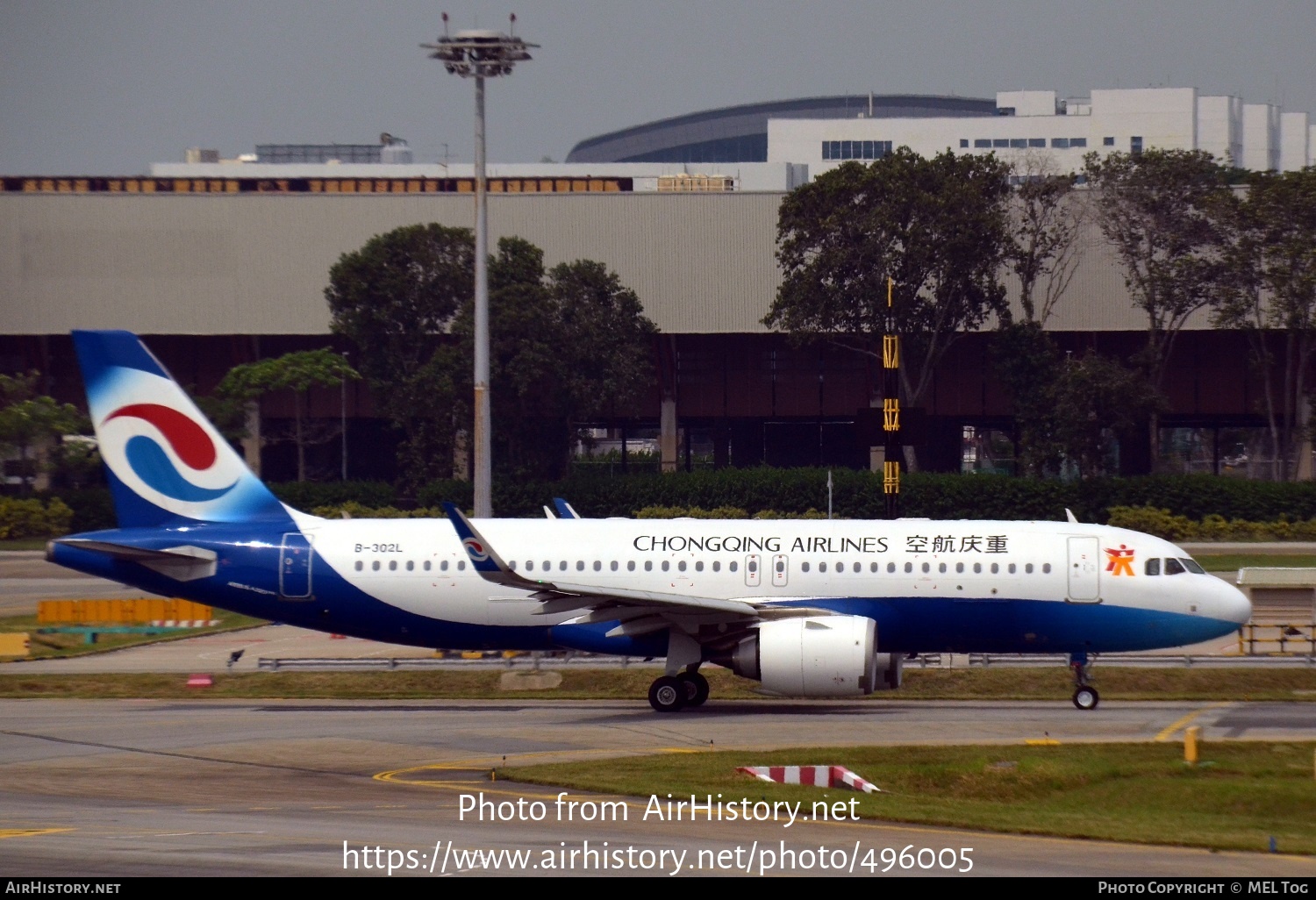 Aircraft Photo of B-302L | Airbus A320-251N | Chongqing Airlines | AirHistory.net #496005