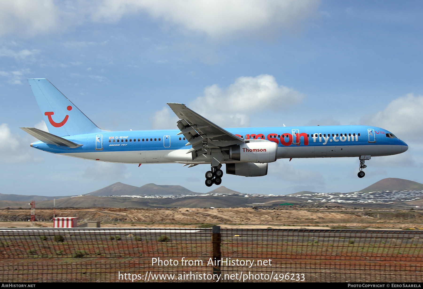 Aircraft Photo of G-BYAF | Boeing 757-204 | Thomsonfly | AirHistory.net #496233