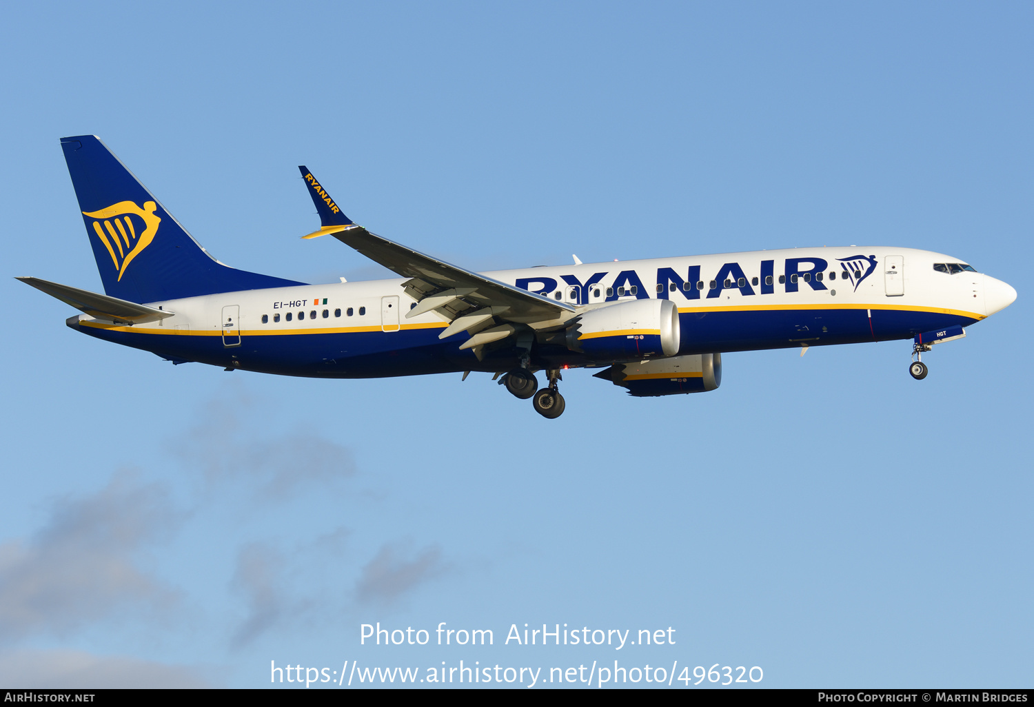 Aircraft Photo of EI-HGT | Boeing 737-8200 Max 200 | Ryanair | AirHistory.net #496320