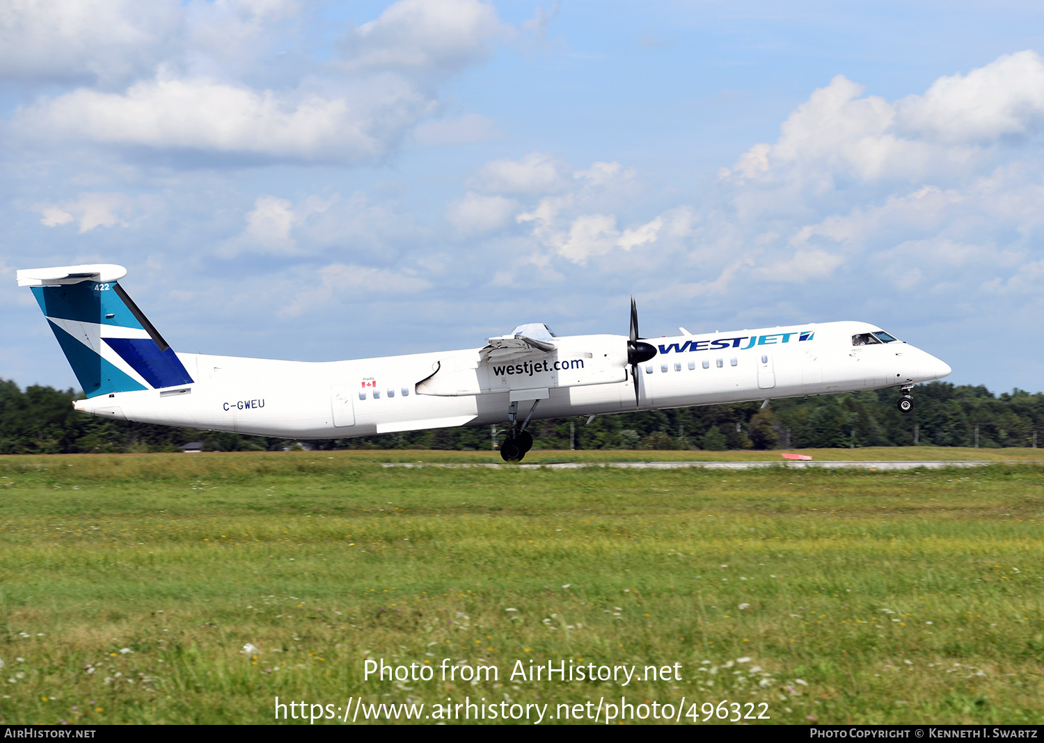 Aircraft Photo of C-GWEU | Bombardier DHC-8-402 Dash 8 | WestJet | AirHistory.net #496322