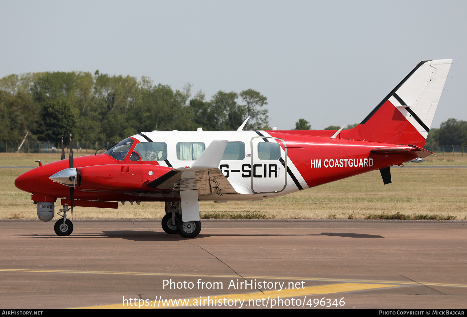 Aircraft Photo of G-SCIR | Piper PA-31-310 Navajo C/Colemill Panther Navajo | HM Coastguard | AirHistory.net #496346