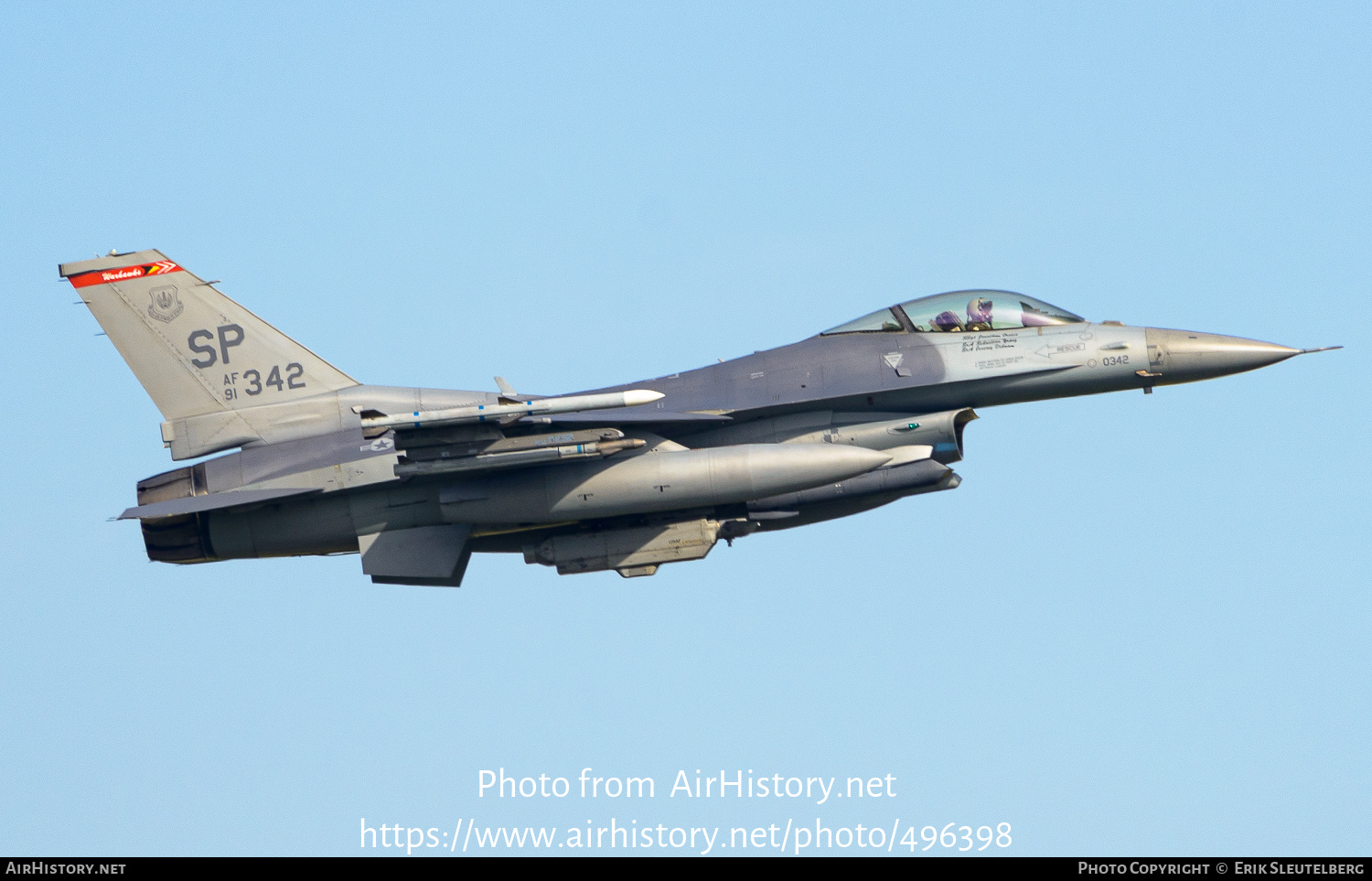 Aircraft Photo of 91-0342 / AF91-342 | General Dynamics F-16CM Fighting Falcon | USA - Air Force | AirHistory.net #496398