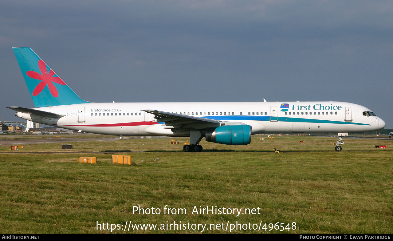 Aircraft Photo of G-OOBH | Boeing 757-236 | First Choice Airways | AirHistory.net #496548