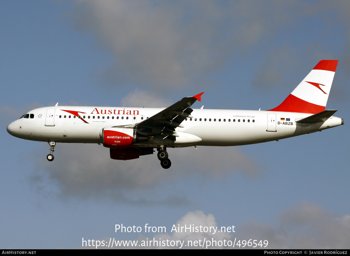 Aircraft Photo of D-ABZB | Airbus A320-216 | Austrian Airlines | AirHistory.net #496549