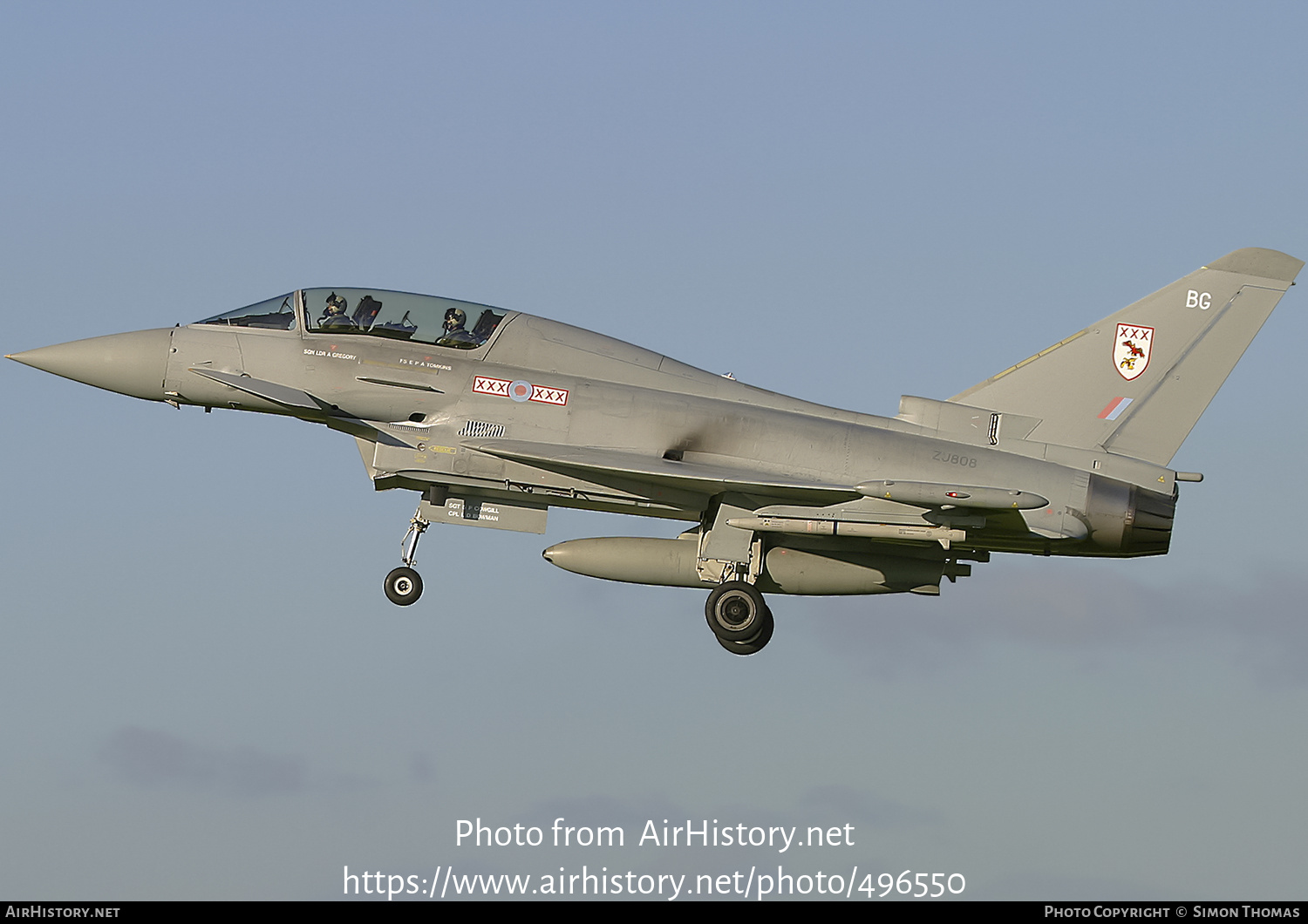 Aircraft Photo of ZJ808 | Eurofighter EF-2000 Typhoon T1 | UK - Air Force | AirHistory.net #496550