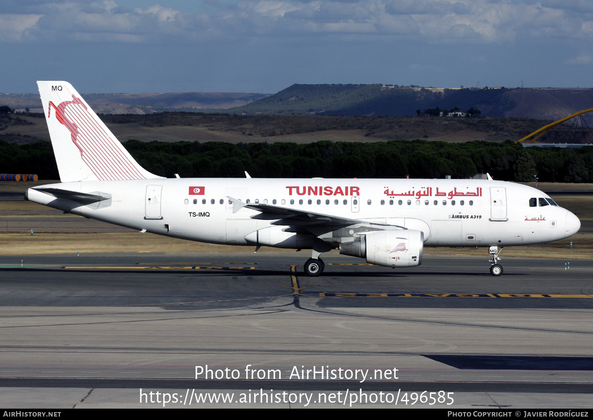 Aircraft Photo of TS-IMQ | Airbus A319-112 | Tunisair | AirHistory.net #496585