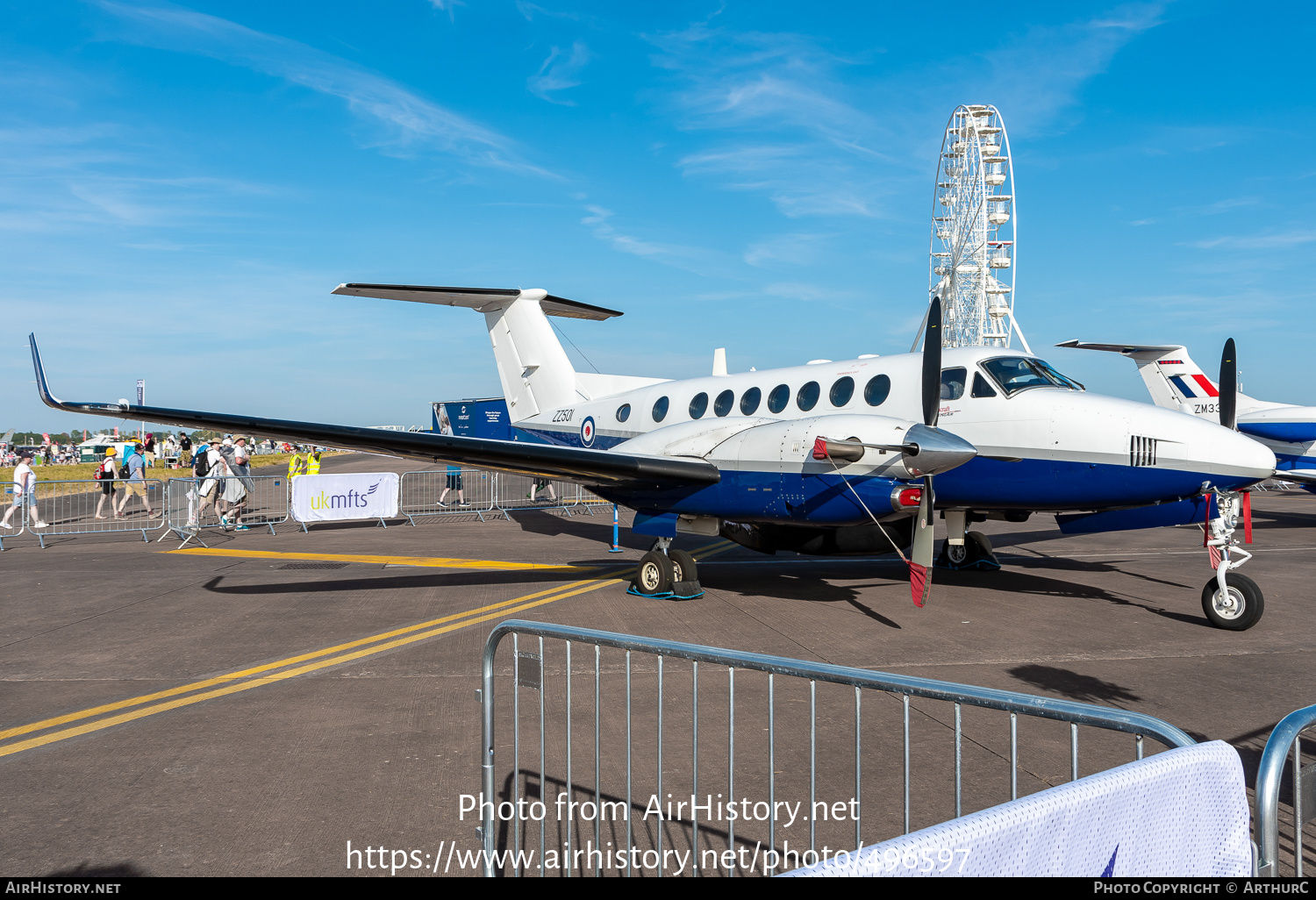 Aircraft Photo of ZZ501 | Hawker Beechcraft 350CER Avenger T1 (300C) | UK - Navy | AirHistory.net #496597