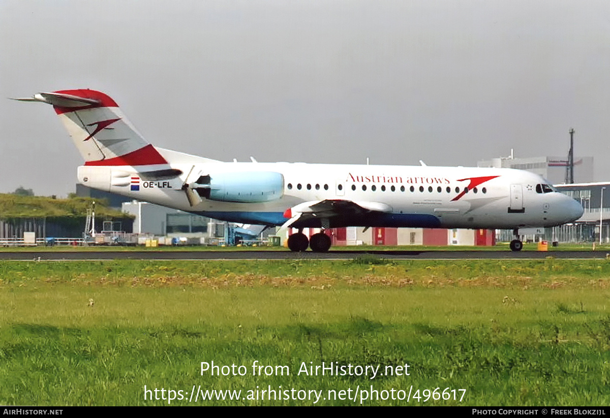 Aircraft Photo of OE-LFL | Fokker 70 (F28-0070) | Austrian Arrows | AirHistory.net #496617