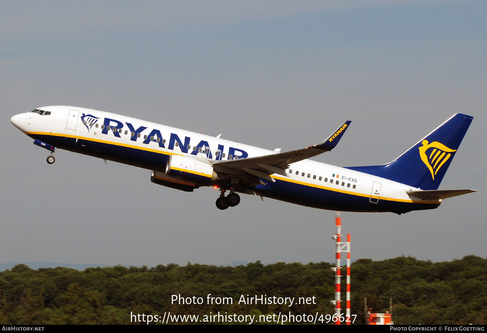 Aircraft Photo of EI-EXD | Boeing 737-8AS | Ryanair | AirHistory.net #496627