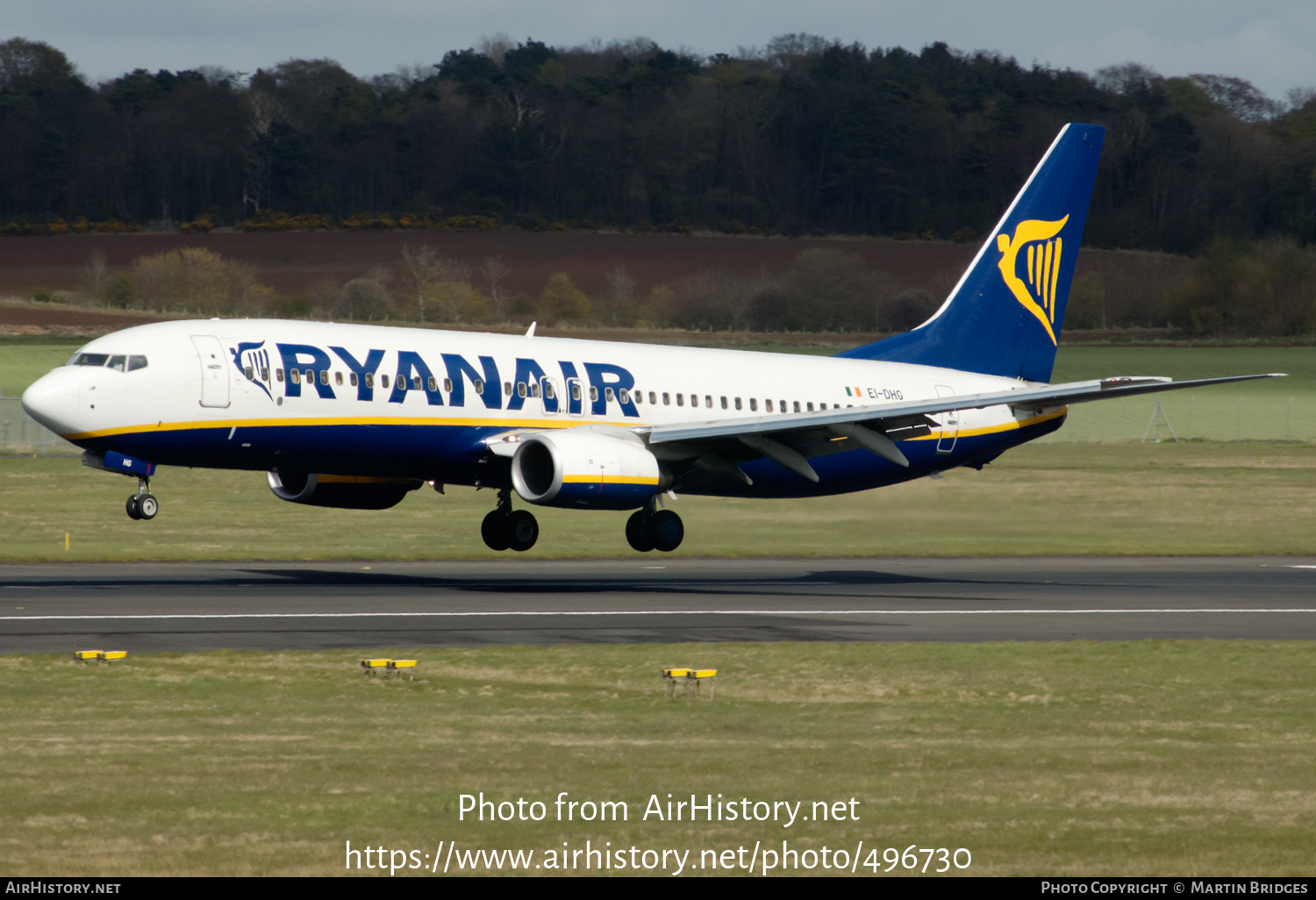 Aircraft Photo of EI-DHG | Boeing 737-8AS | Ryanair | AirHistory.net #496730