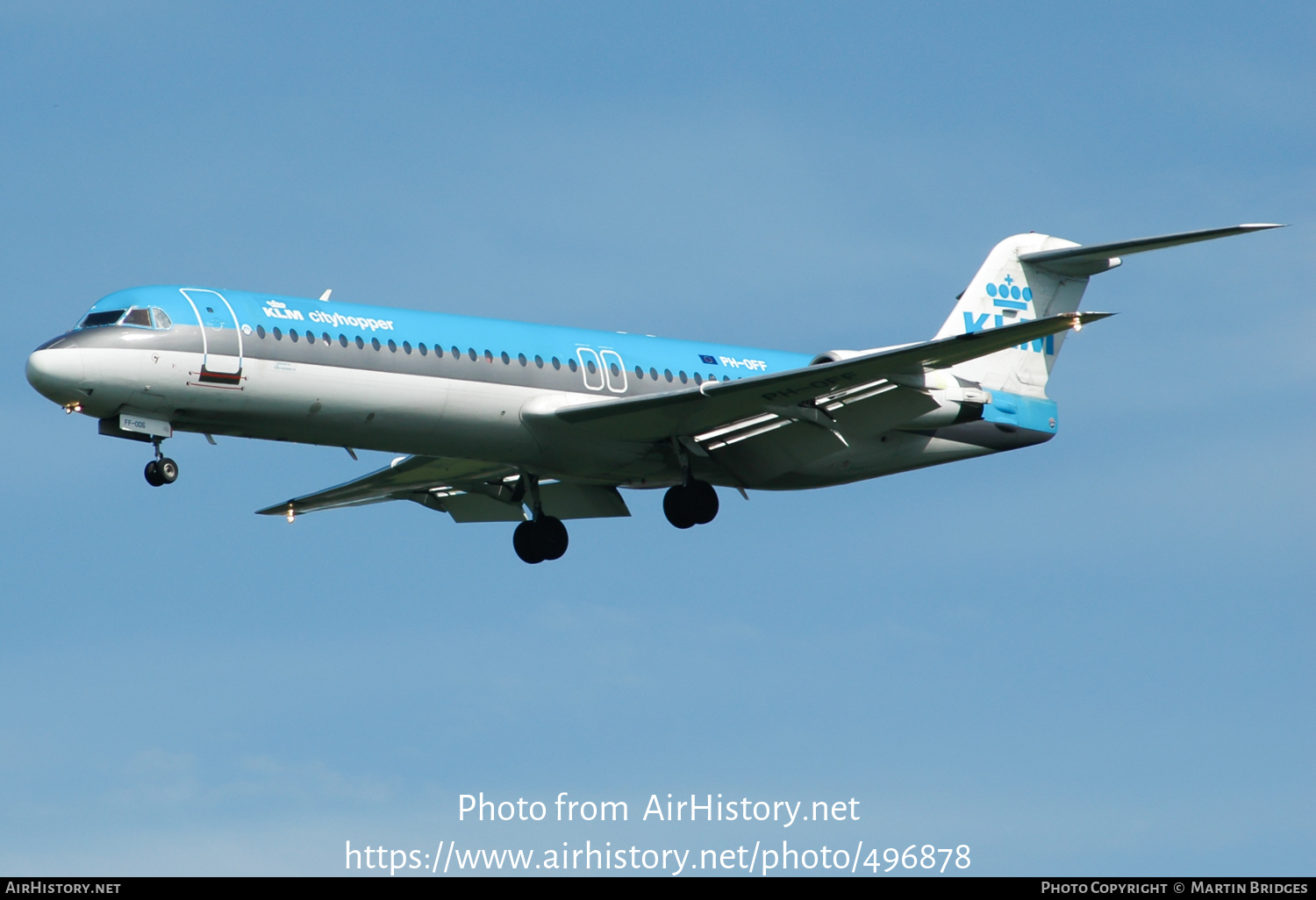 Aircraft Photo of PH-OFF | Fokker 100 (F28-0100) | KLM Cityhopper | AirHistory.net #496878