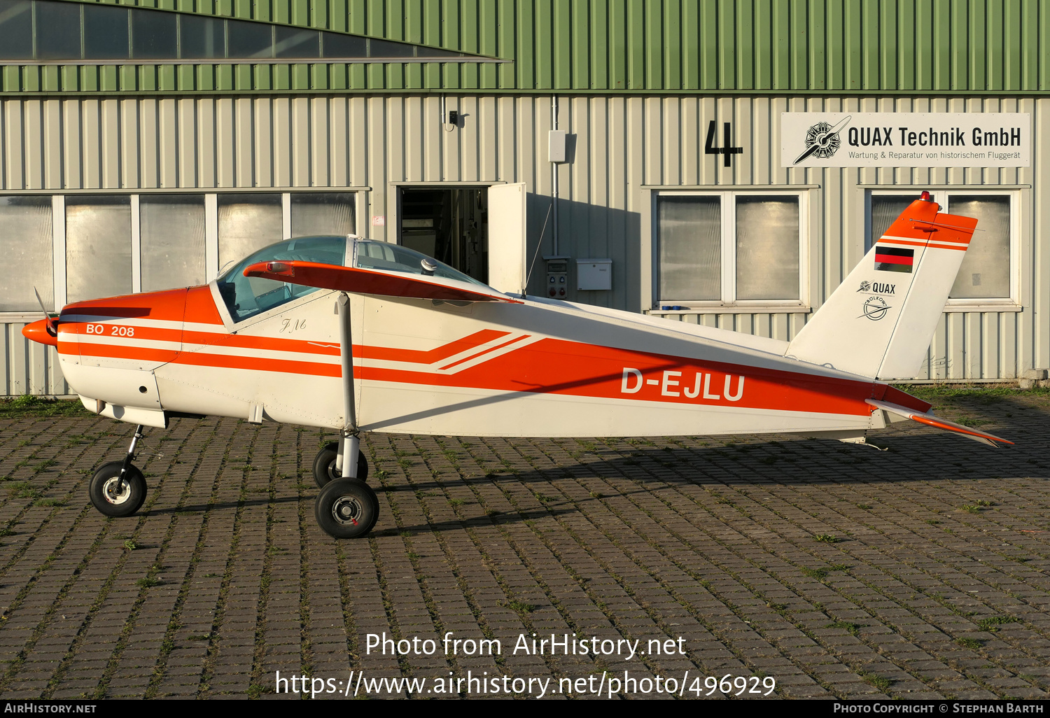 Aircraft Photo of D-EJLU | Bölkow Bo-208A Junior | Quax | AirHistory.net #496929