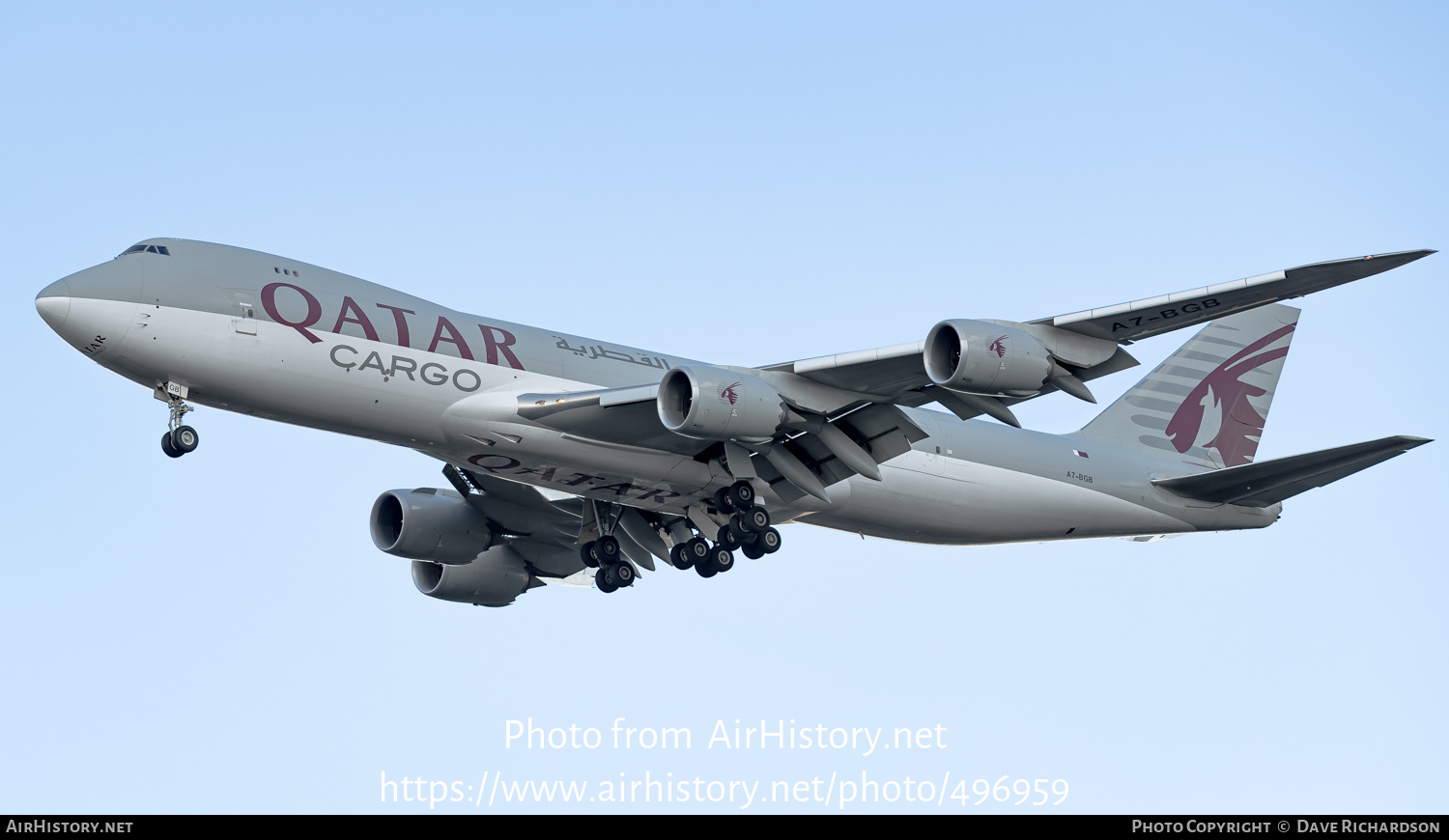 Aircraft Photo of A7-BGB | Boeing 747-8F | Qatar Airways Cargo | AirHistory.net #496959