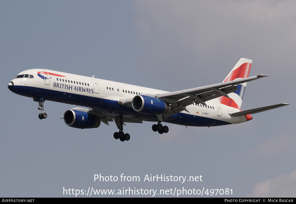 Aircraft Photo of G-BPEI | Boeing 757-236 | British Airways | AirHistory.net #497081