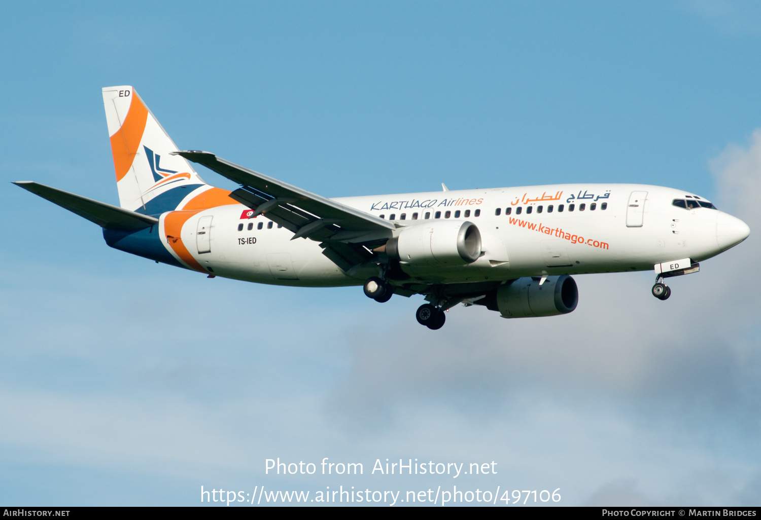 Aircraft Photo of TS-IED | Boeing 737-33A | Karthago Airlines | AirHistory.net #497106