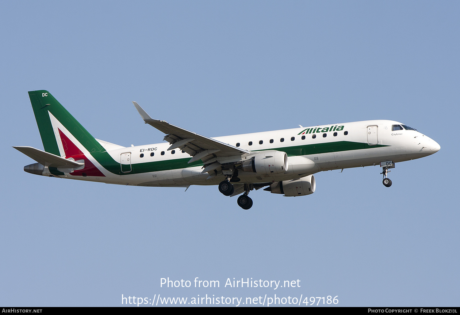 Aircraft Photo of EI-RDC | Embraer 175STD (ERJ-170-200STD) | Alitalia CityLiner | AirHistory.net #497186