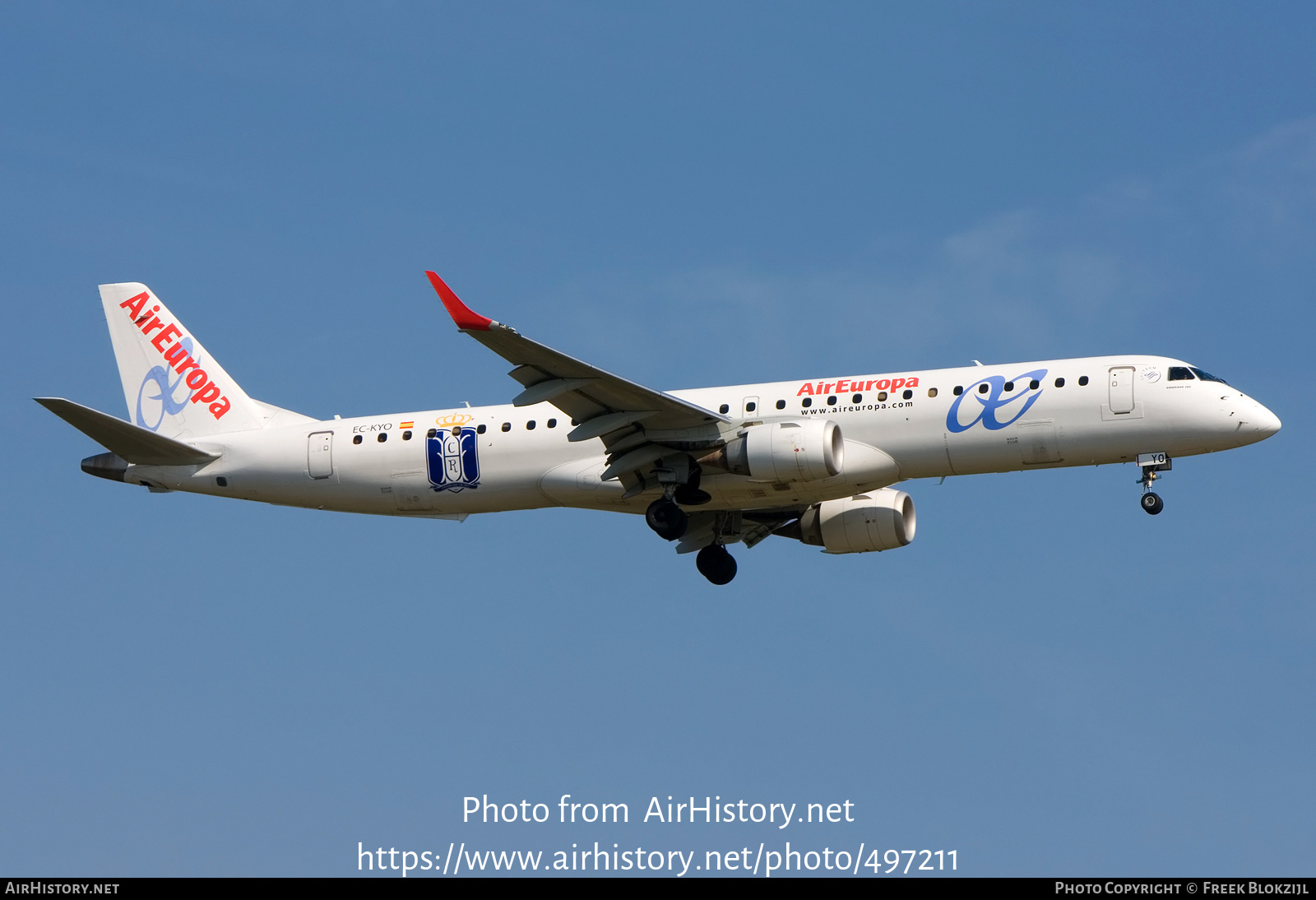 Aircraft Photo of EC-KYO | Embraer 195SR (ERJ-190-200SR) | Air Europa | AirHistory.net #497211