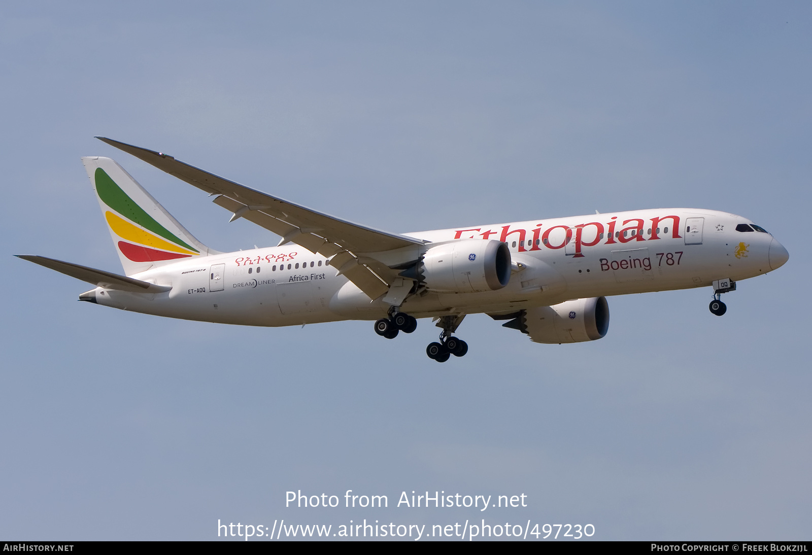 Aircraft Photo of ET-AOQ | Boeing 787-8 Dreamliner | Ethiopian Airlines | AirHistory.net #497230