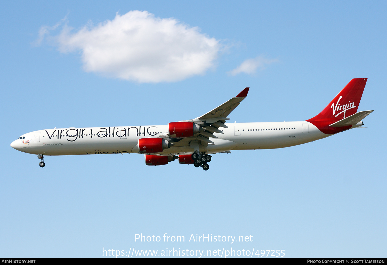 Aircraft Photo of G-VEIL | Airbus A340-642 | Virgin Atlantic Airways | AirHistory.net #497255