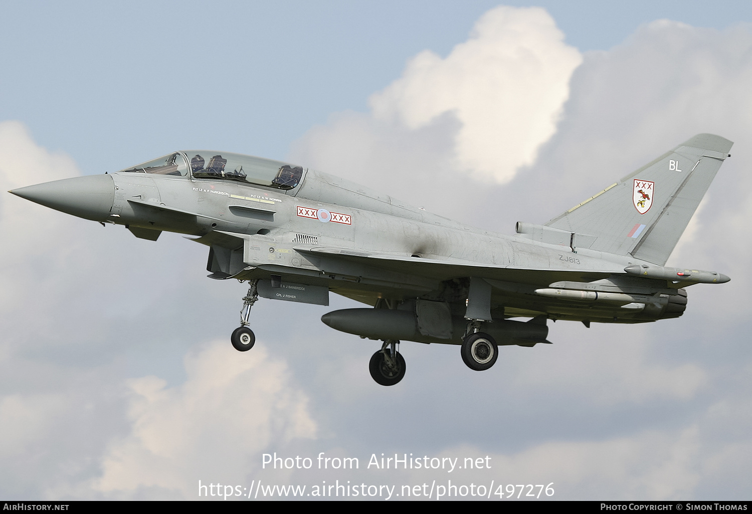 Aircraft Photo of ZJ813 | Eurofighter EF-2000 Typhoon T1 | UK - Air Force | AirHistory.net #497276