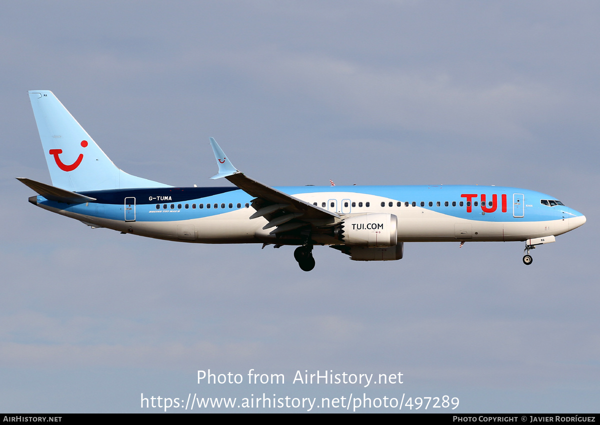 Aircraft Photo of G-TUMA | Boeing 737-8 Max 8 | TUI | AirHistory.net #497289