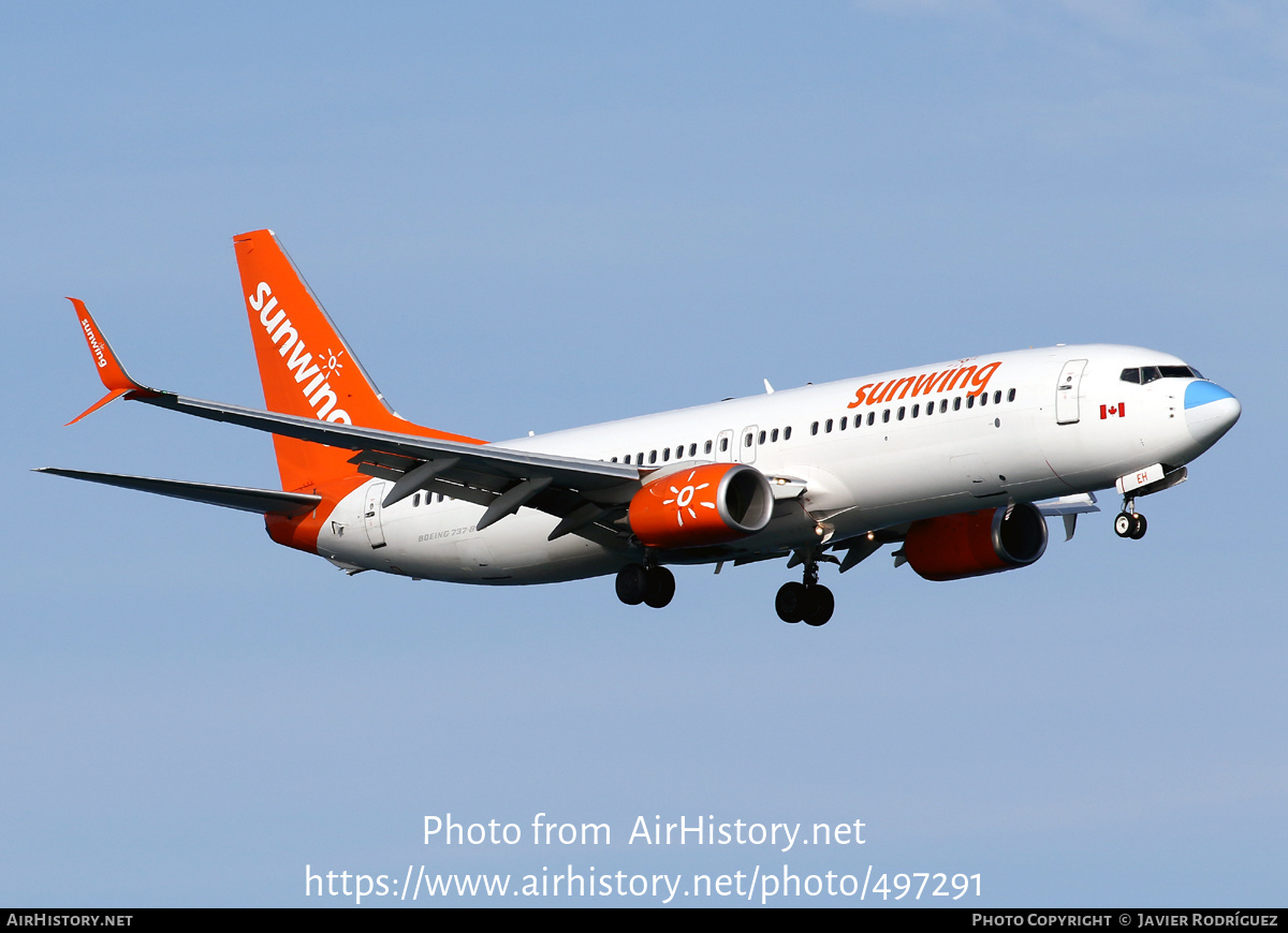 Aircraft Photo of C-GFEH | Boeing 737-8GS | Sunwing Airlines | AirHistory.net #497291