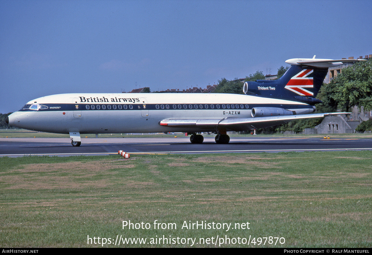 Aircraft Photo of G-AZXM | Hawker Siddeley HS-121 Trident 2E | British Airways | AirHistory.net #497870