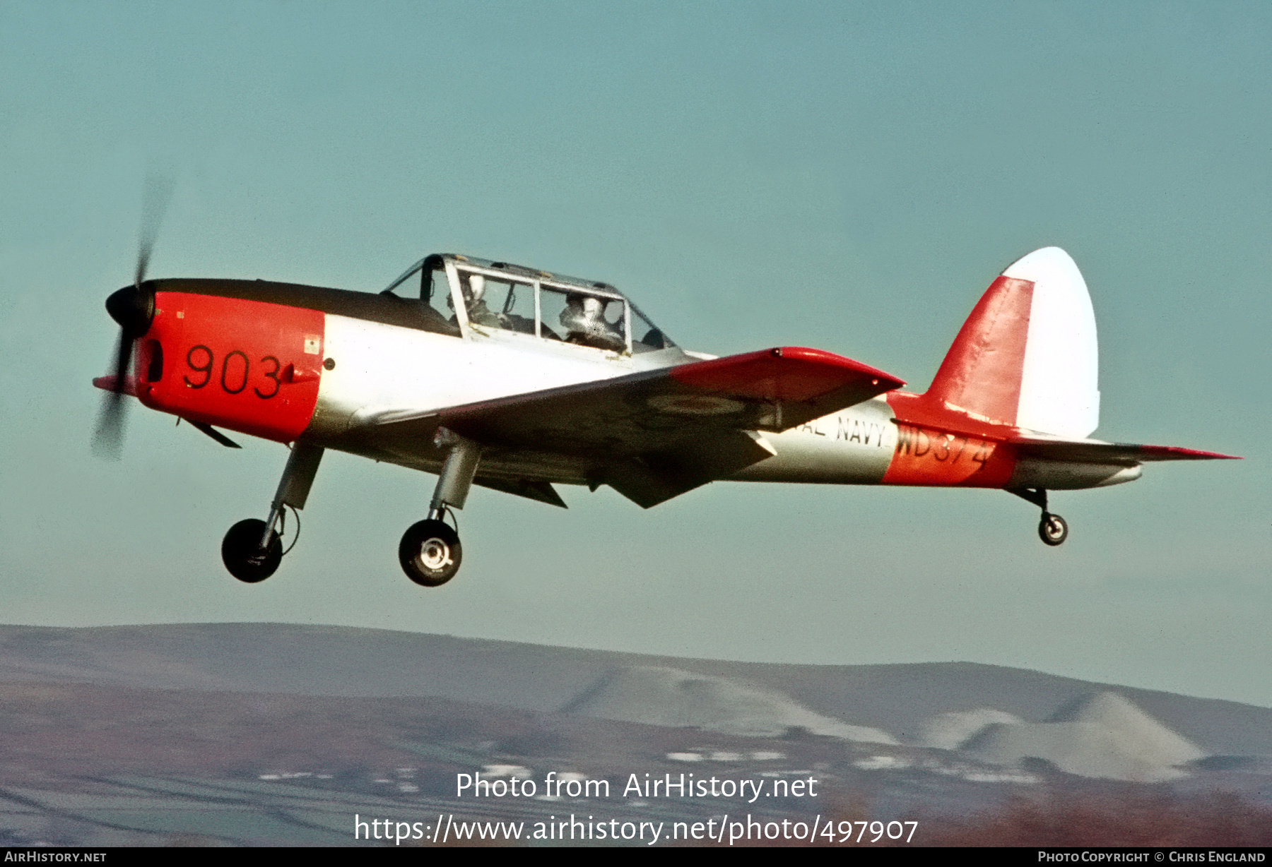 Aircraft Photo of WD374 | De Havilland DHC-1 Chipmunk T10 | UK - Navy | AirHistory.net #497907