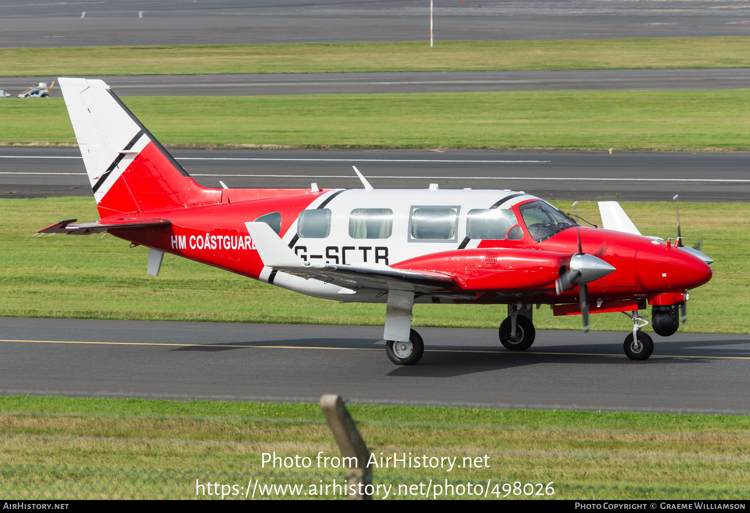 Aircraft Photo of G-SCTR | Piper PA-31-310 Navajo C/Colemill Panther Navajo | HM Coastguard | AirHistory.net #498026