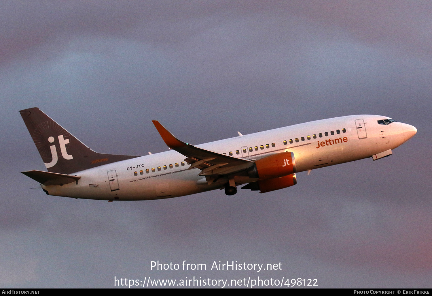 Aircraft Photo of OY-JTC | Boeing 737-3L9 | Jettime | AirHistory.net #498122