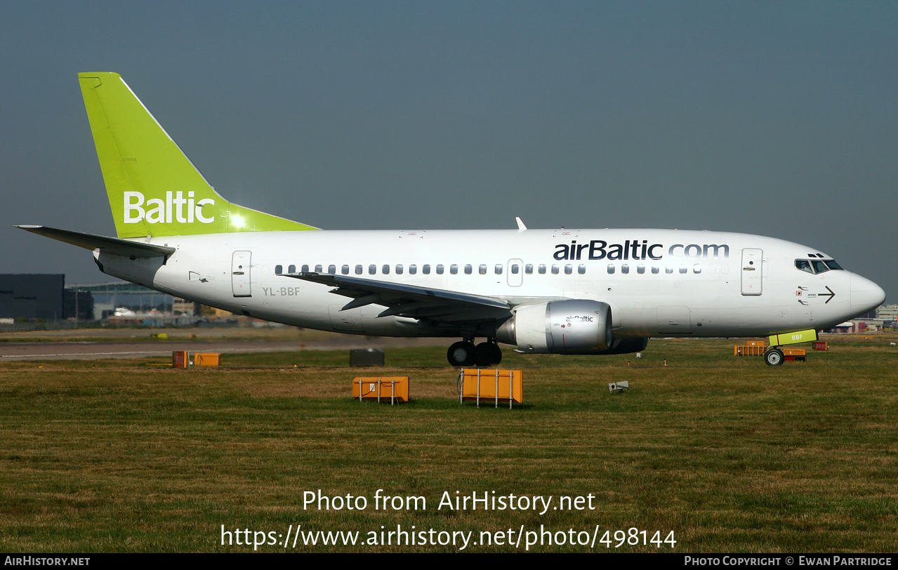 Aircraft Photo of YL-BBF | Boeing 737-548 | AirBaltic | AirHistory.net #498144