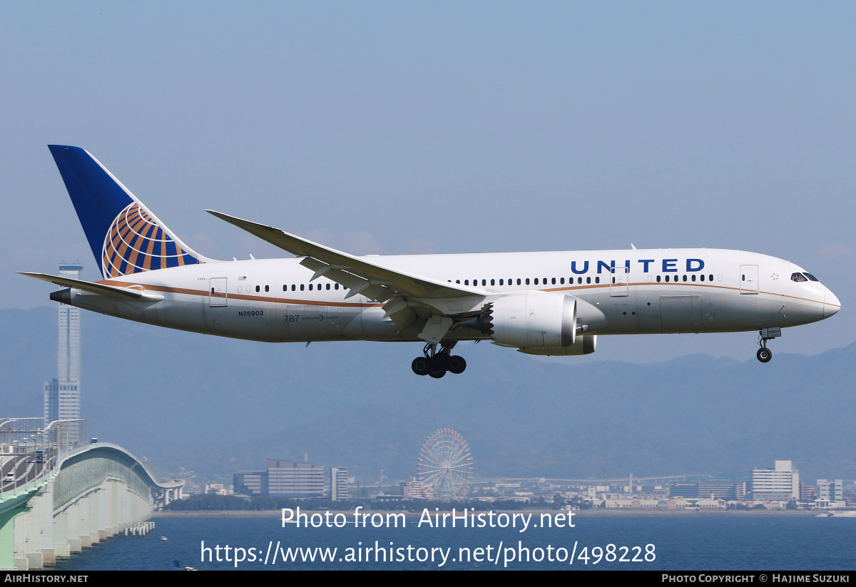 Aircraft Photo of N26902 | Boeing 787-8 Dreamliner | United Airlines | AirHistory.net #498228